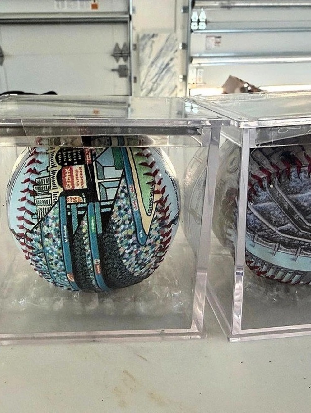 Unforgettaballs Stadium Baseball Display Art Set NY Yankees